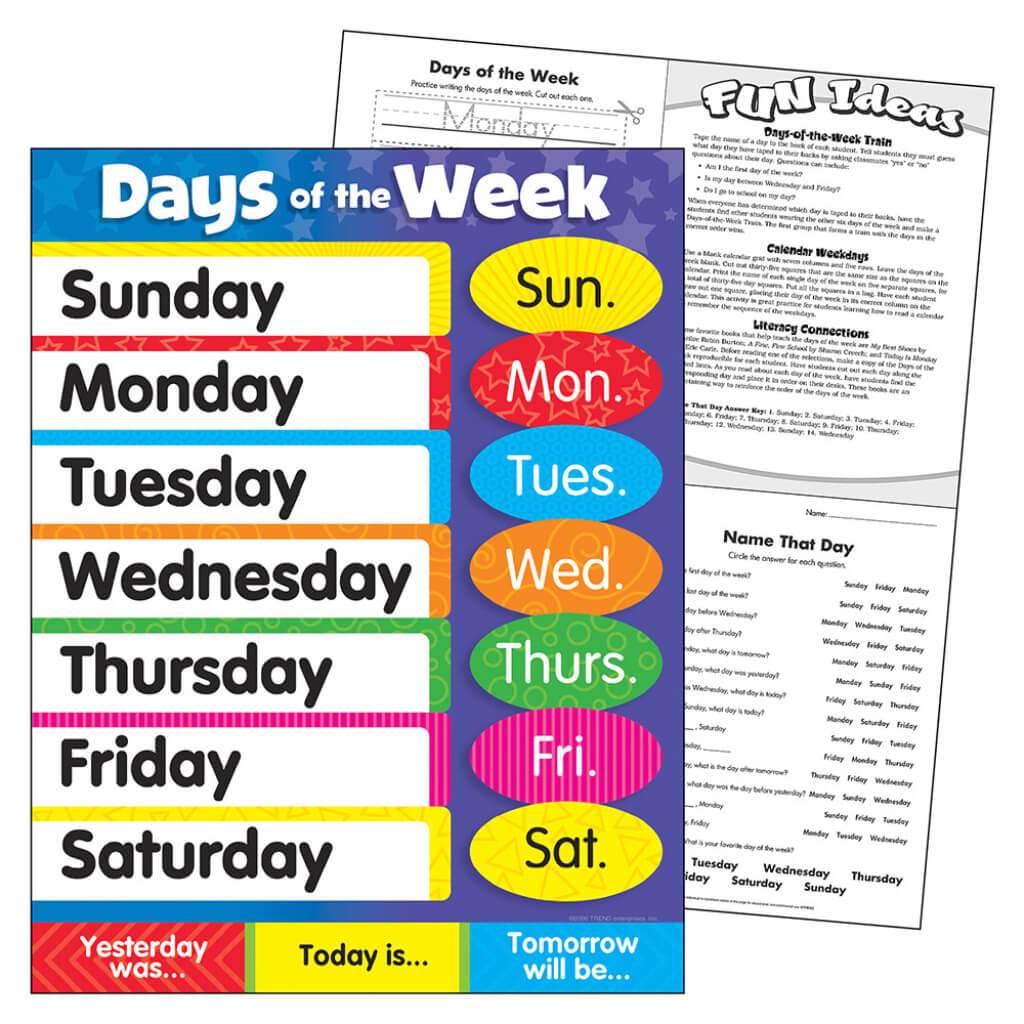 Days Of The Week Chart 