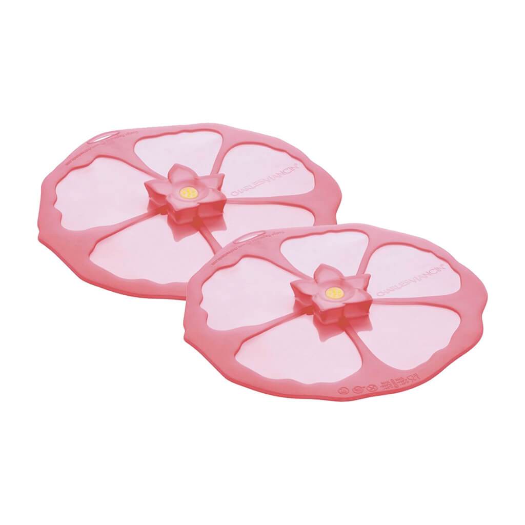 HIBISCUS DRINK COVERS SET OF 2 PINK