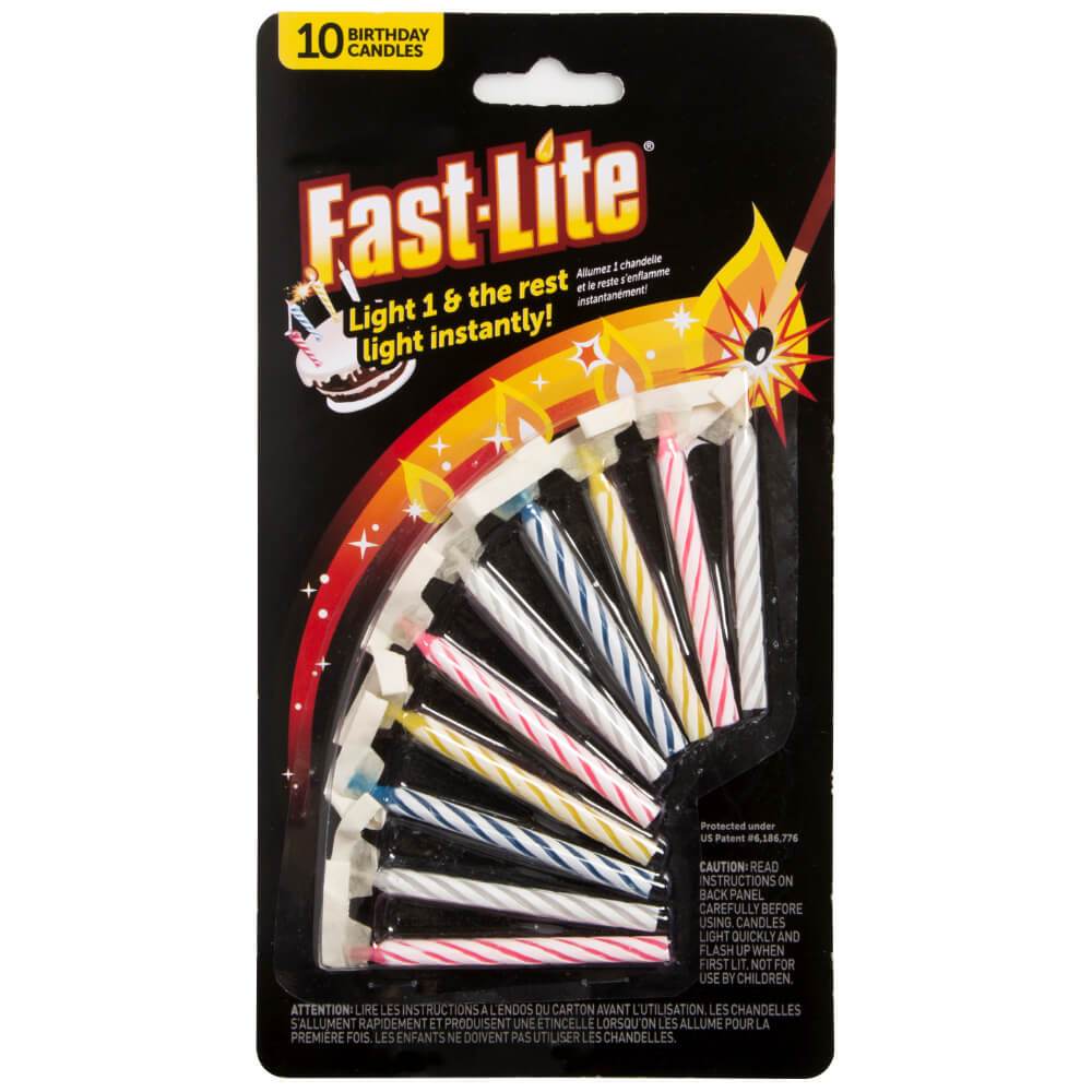 Birthday Candles Fast Lite Assorted, 10ct 