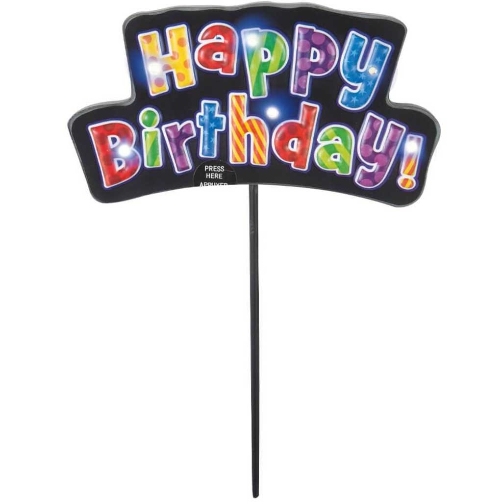 Flashing Pick Decoration, Multicolor Happy Birthday 