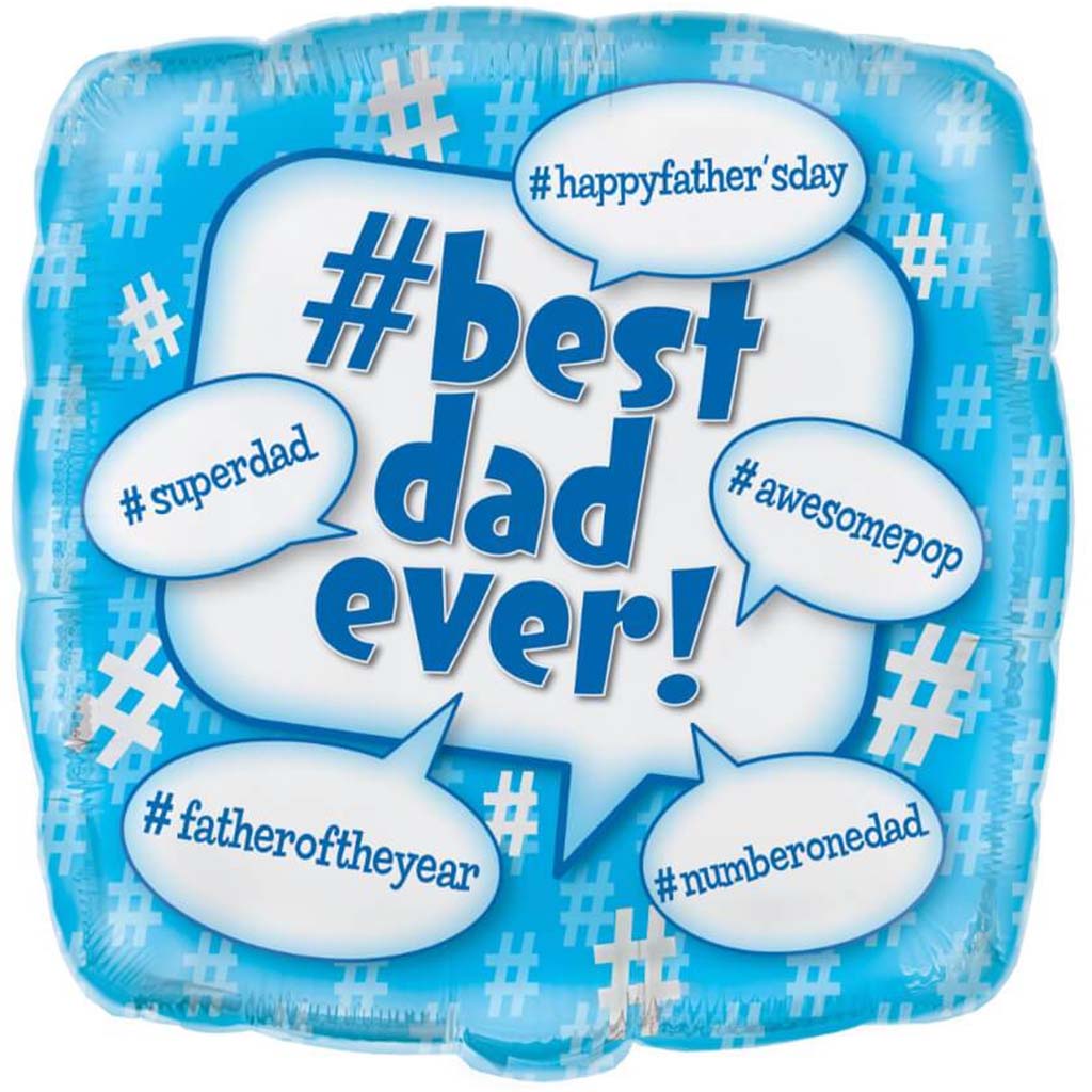 Best Dad Square Foil Balloon, 18in 