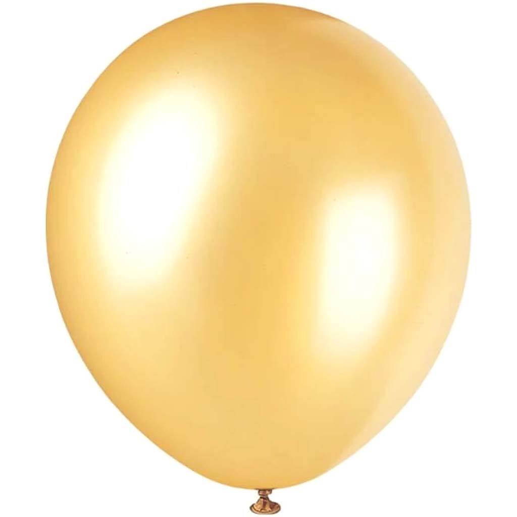 Latex Balloon 12in, Gold 