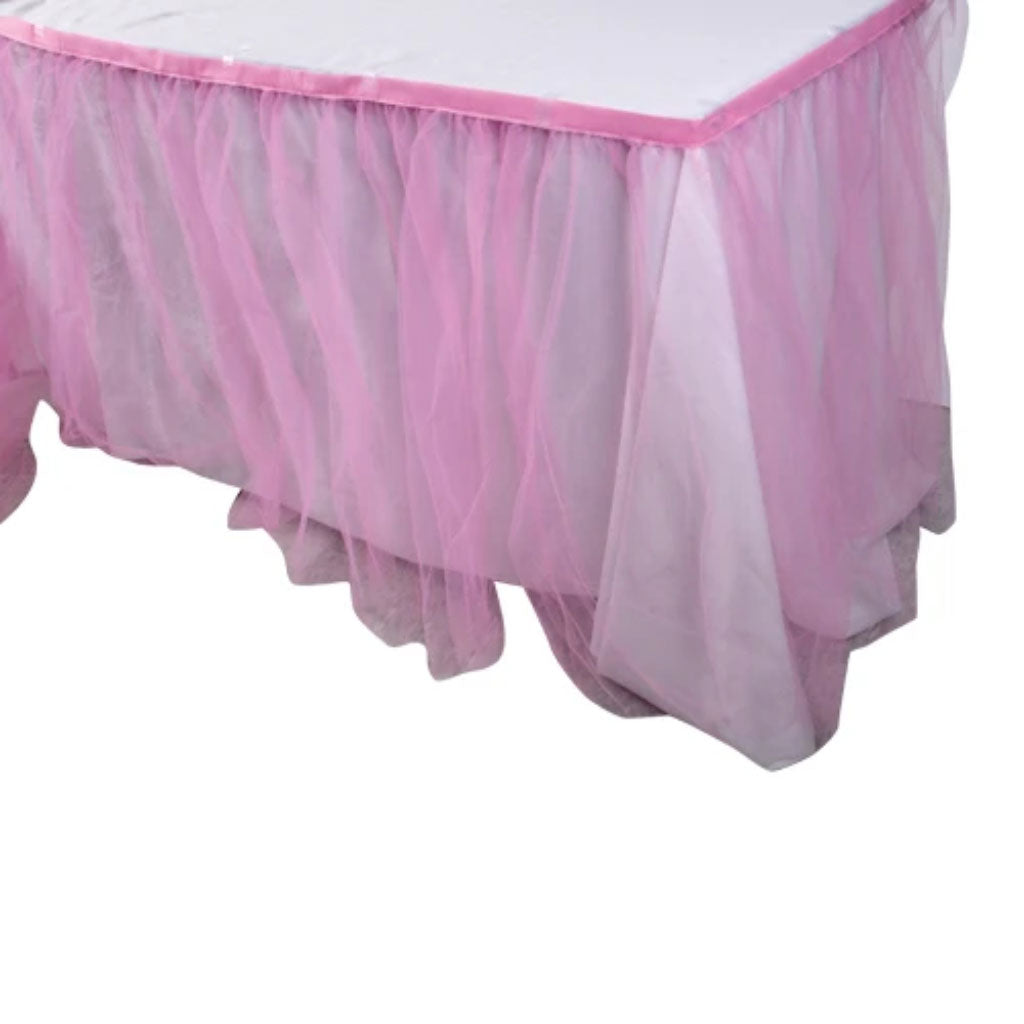 Pink Tulle Tableskirt