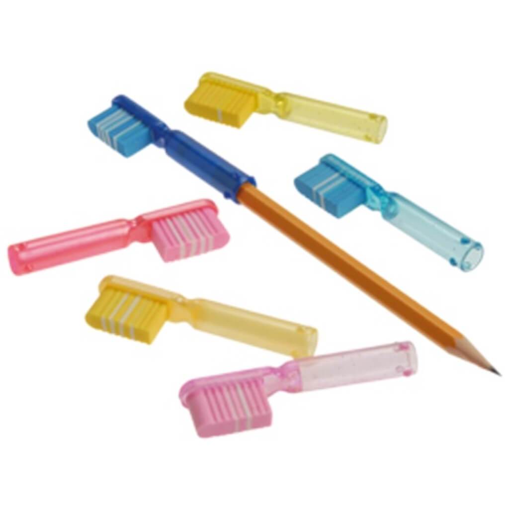 Toothbrush Eraser Pencil Tops 