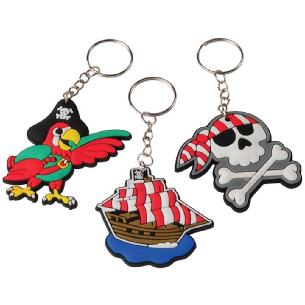 Pirate Rubber Keychains 