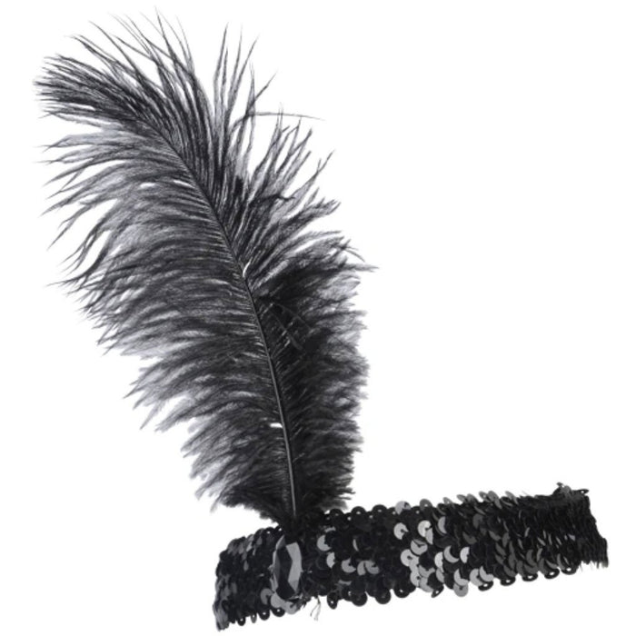 Ostrich Feather Head Band