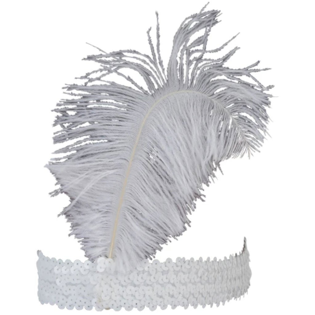 Ostrich Feather Head Band