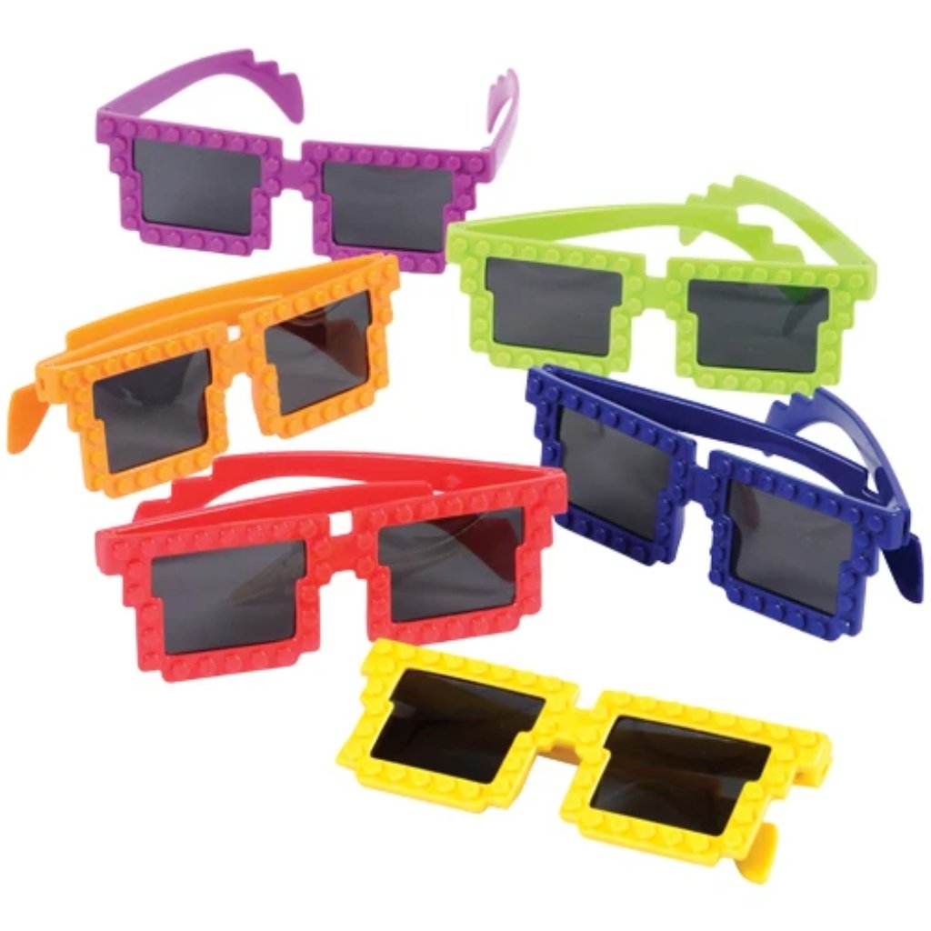 Red Block Mania Toy Glasses