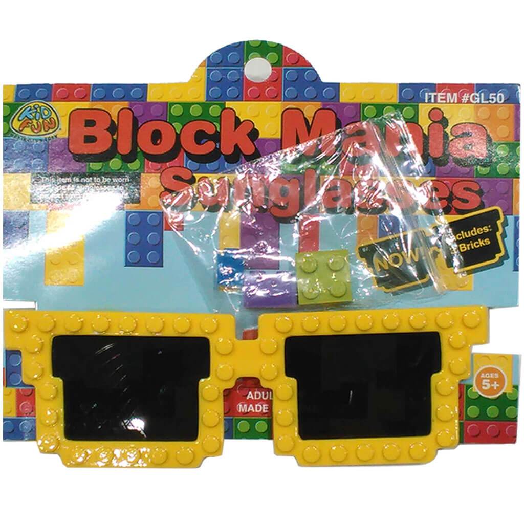 Yellow Block Mania Toy Glasses