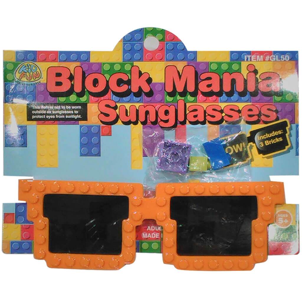 Orange Block Mania Toy Glasses