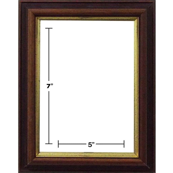 BROWN GOLD LIP PICTURE FRAMES 5in x7in 