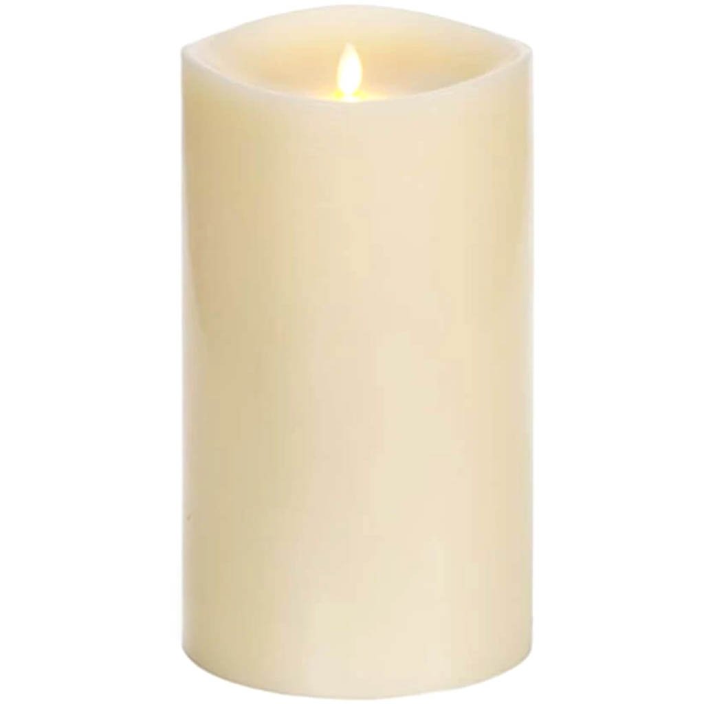 Luminara Large Flameless Ivory Pillar Candle with 360?° Top 10in 