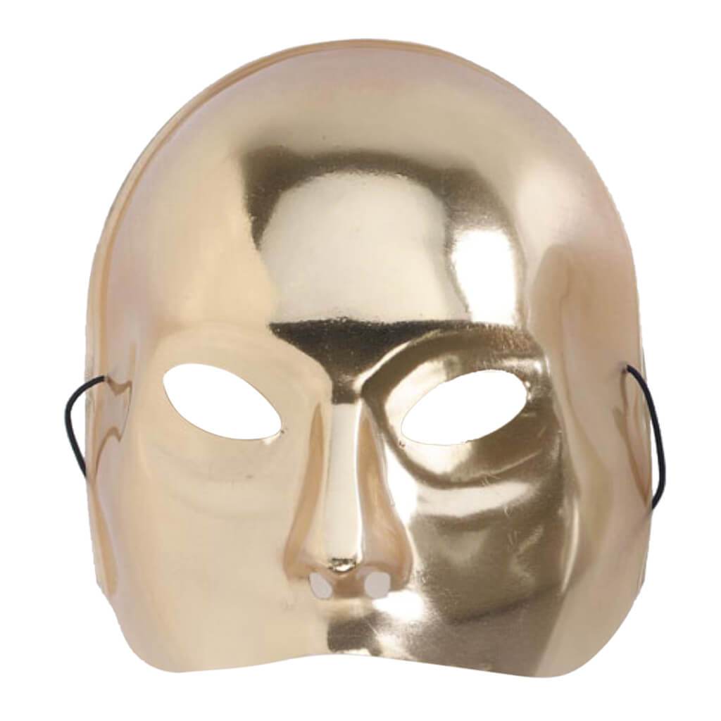 MASK HALF FACE GOLD 6IN 