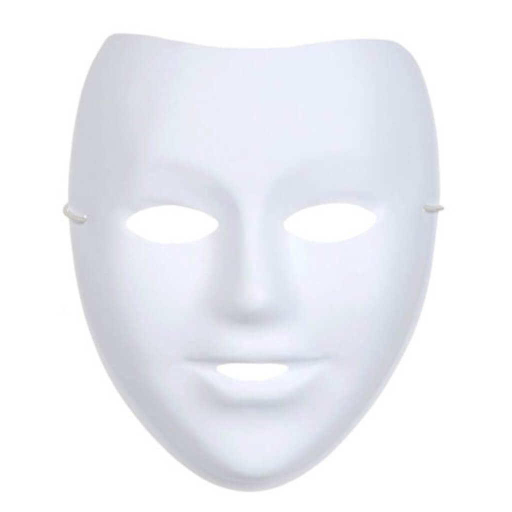 Mask Half Face White Matte 