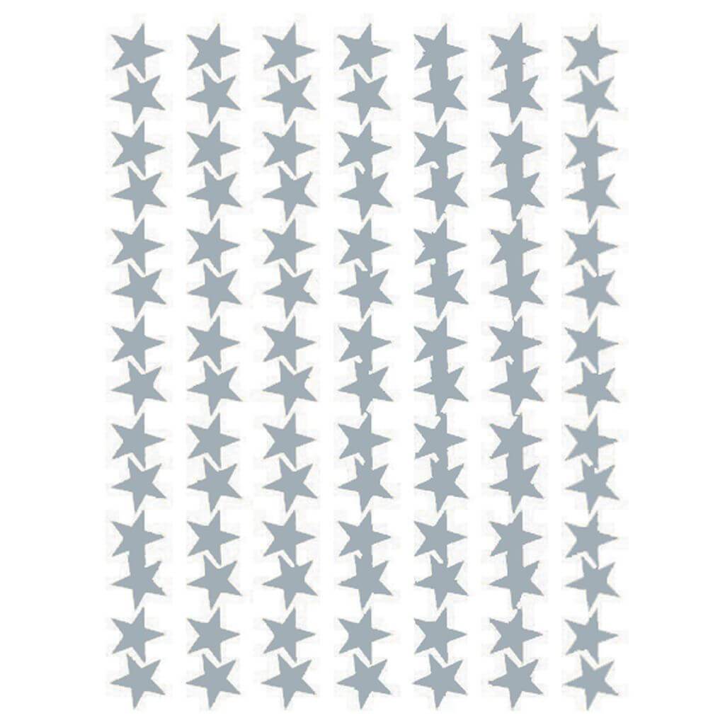 Silver Stars Foil Stickers