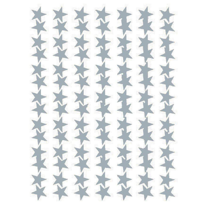 Silver Stars Foil Stickers