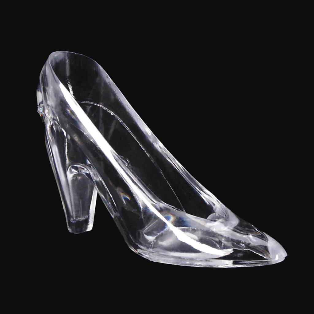 FAVOR SLIPPER CLEAR ACRYLIC 24PCS 3.5IN 