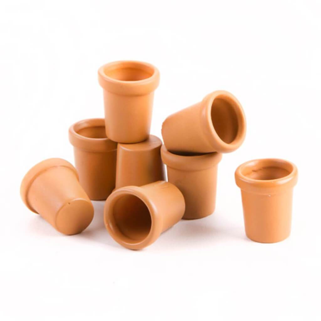 MINI CLAY POTS 8PCS .62X.56 