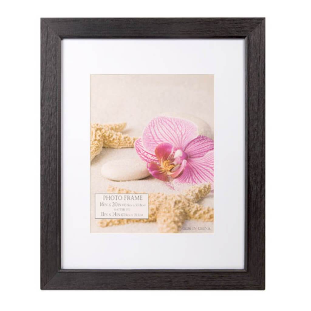 WALL FRAME WITH WHITE MATTING BLACK LODGE 16X20-11X14IN 
