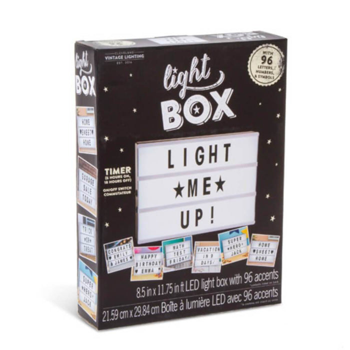 CVL™LED Light Box Sign 8.5 x 11.75 x 2.5 inches 96 Letters & Symbols 