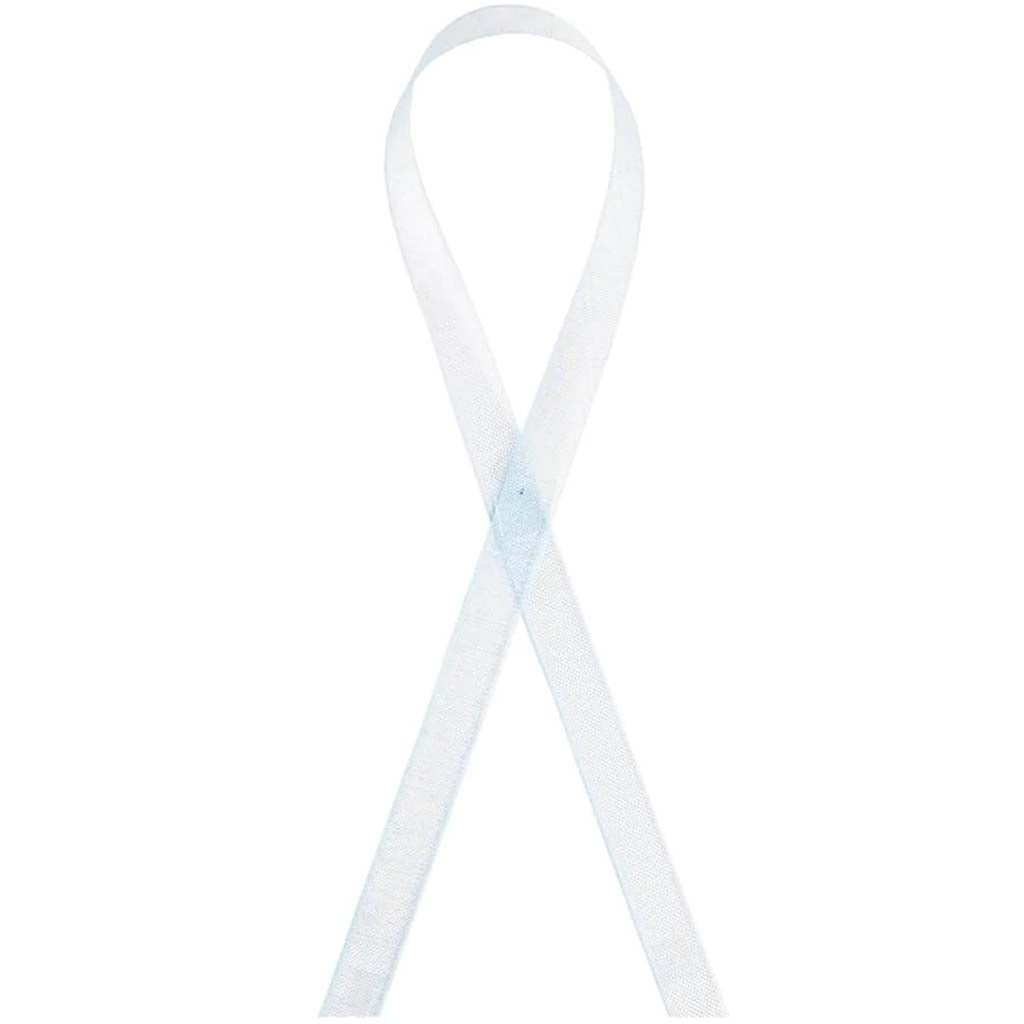 SHEER RIBBON ORGANZA 1/4INX5YD LIGHT BLUE 