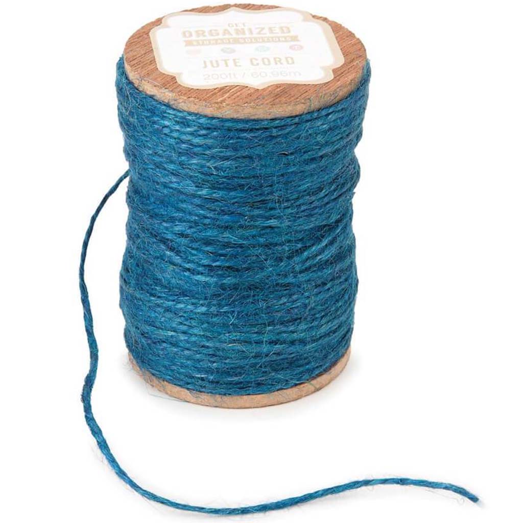 JUTE SPOOL CORD BLUE 200FT 1PC 