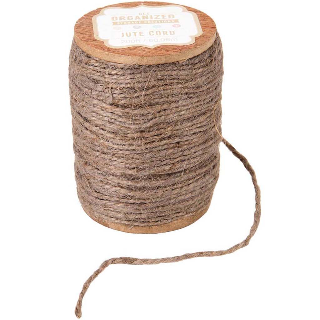 JUTE SPOOL CORD GRAY 200FT 1PC 