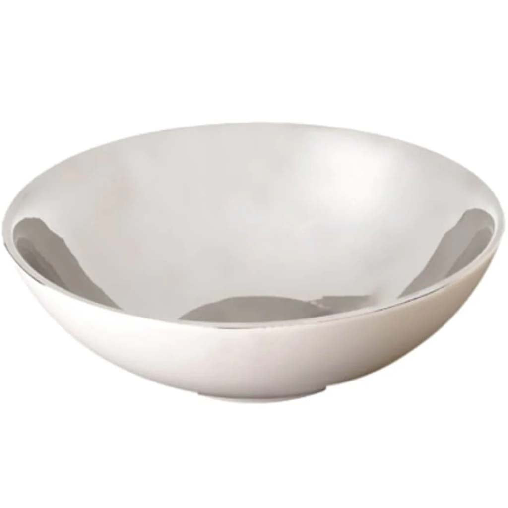 Get Organized Ceramic Jewelry Ring Dish White/Silver 4.5 x 1.375 in 