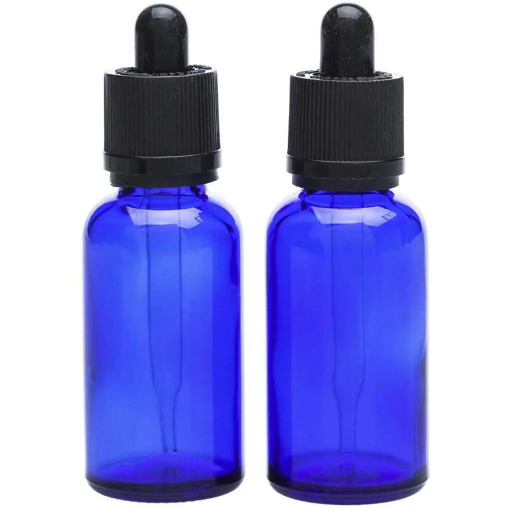 ESSENTIAL OIL BOTTLE W/DROPPER BLUE 