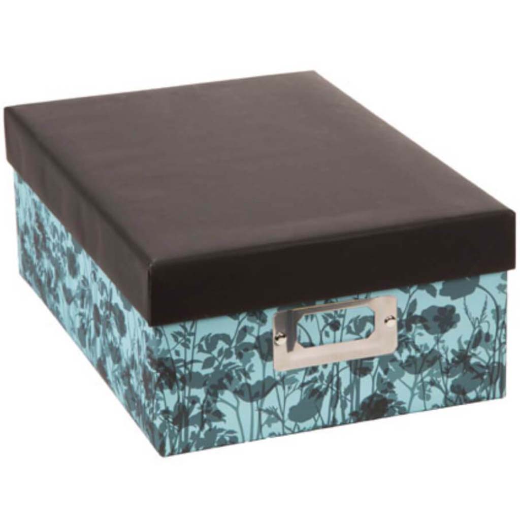 PHOTO BOX FLORAL SILHOUETTE TEAL 