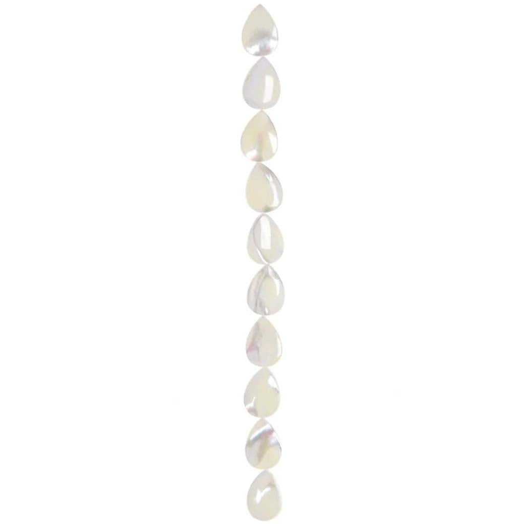 BEADS STRAND TEARDROP SHELL PEARL 7IN 