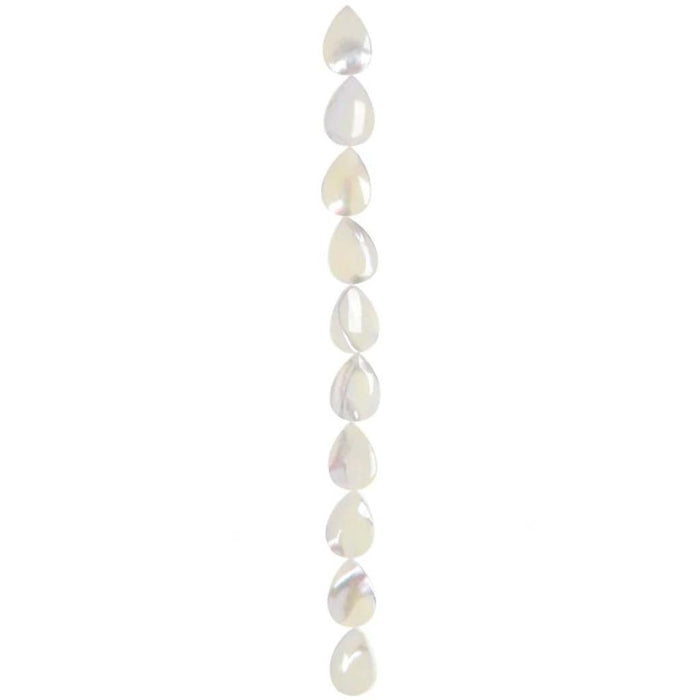 BEADS STRAND TEARDROP SHELL PEARL 7IN 