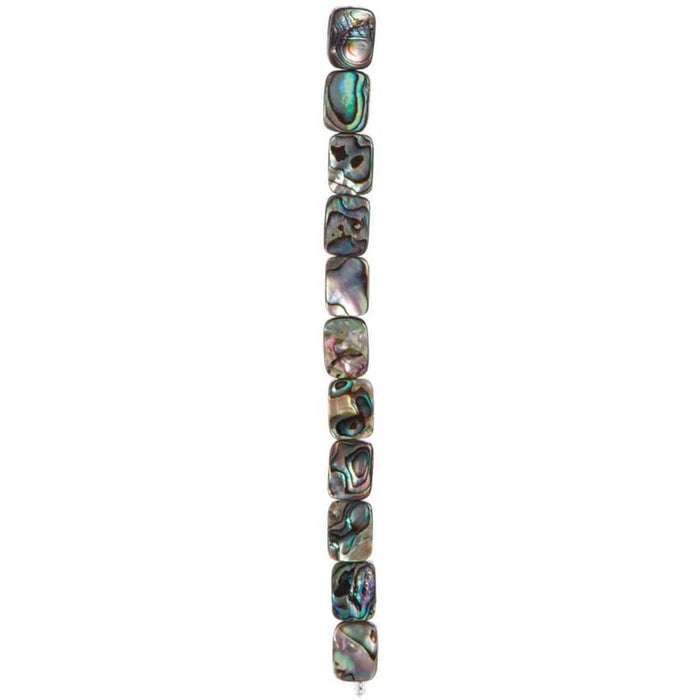 BEADS STRAND RECTANGLE SHELL MULTICOLOR 7IN 