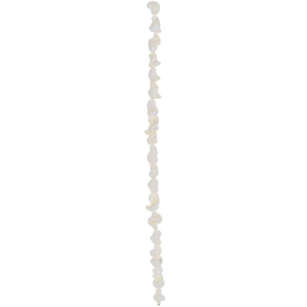 BEADS STRAND SWIRL SHELL WHITE 7IN 