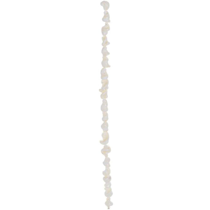 BEADS STRAND SWIRL SHELL WHITE 7IN 