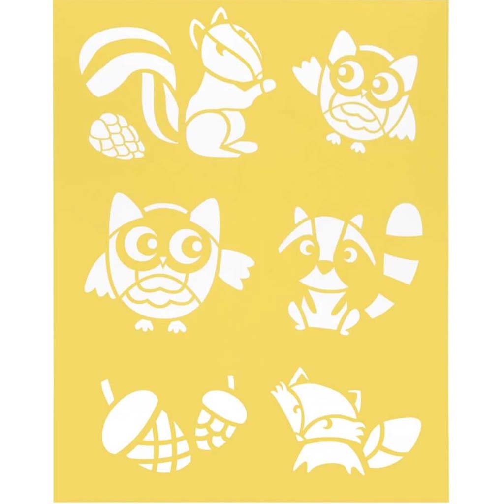 STENCIL CRITTERS 8.5X11IN 