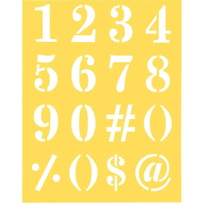 STENCIL NUMBERS 8.5X11IN 