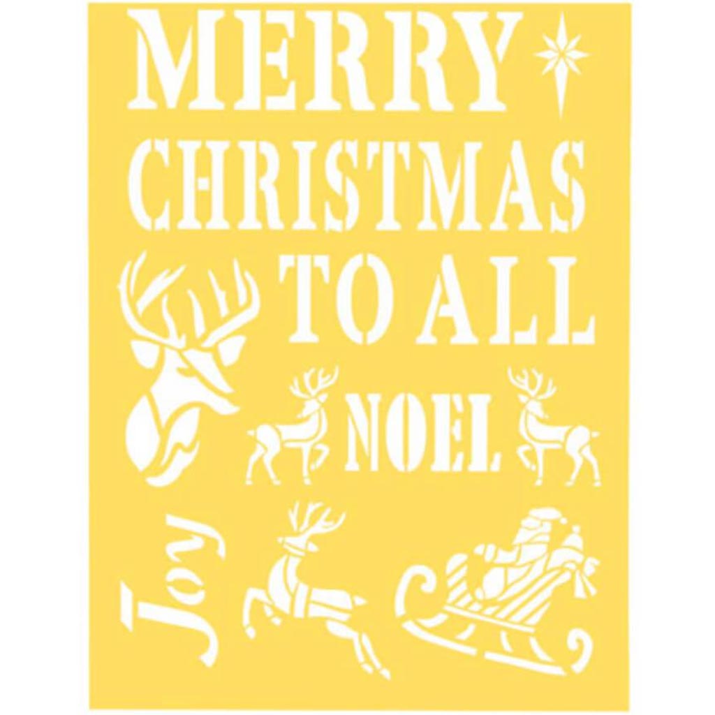 Christmas Quotes Craft Stencils 8.5in x 11in 