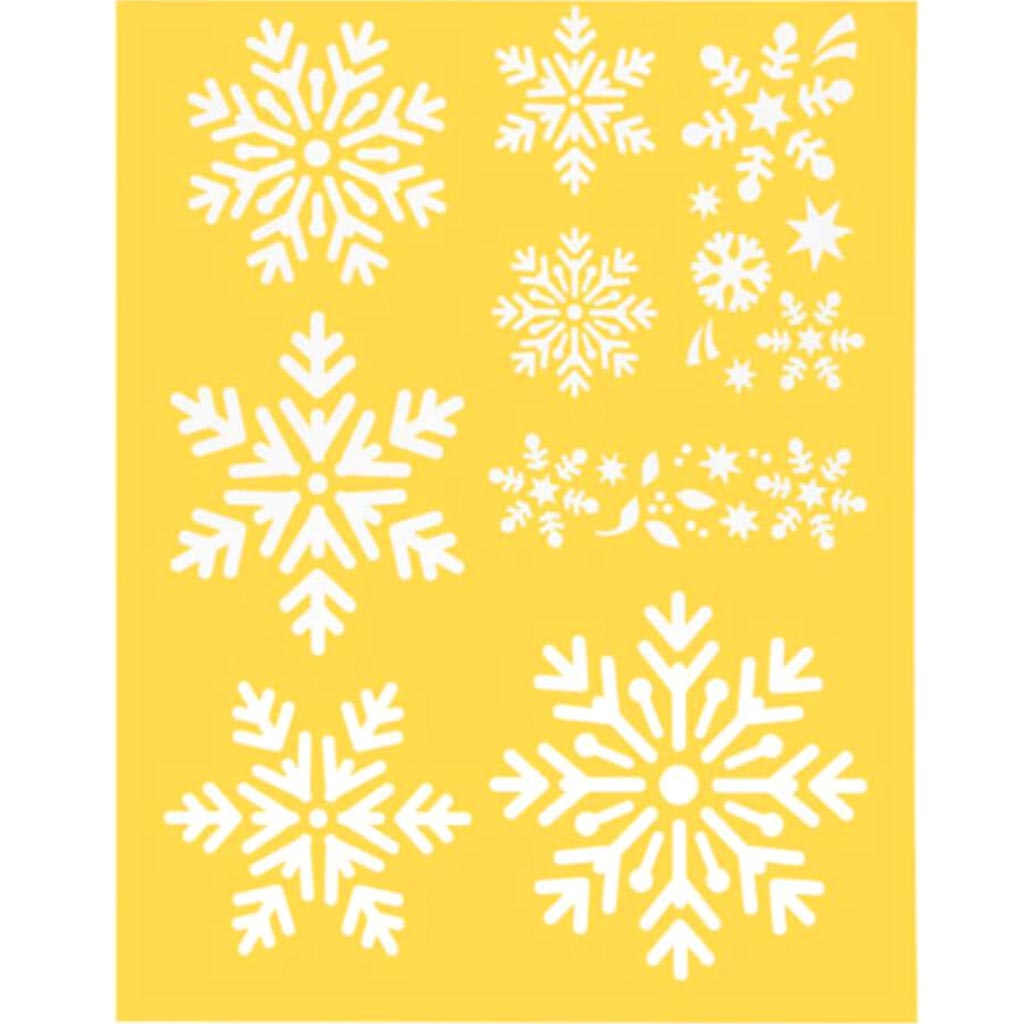 Snowflakes Craft Stencils 8.5 x 11 inches 