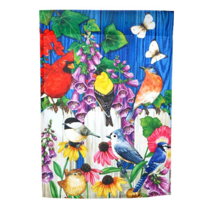 FLAG BIRDS & FLOWER 12X18IN 