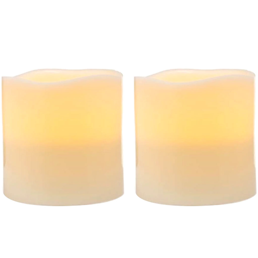 LED Unscented Pillar Candles 