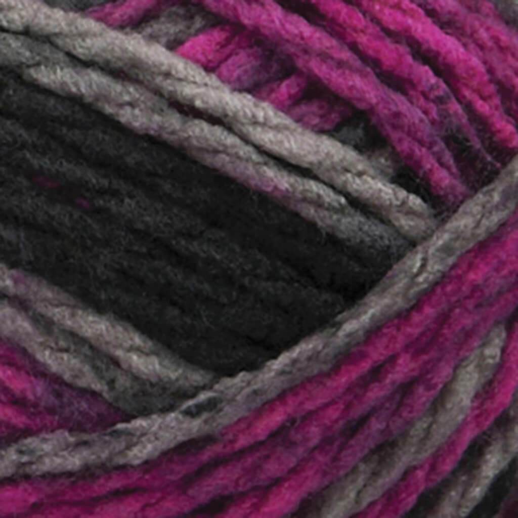 YARN PREMIUM BULKY ACRYLIC 3.5OZ RASPBERRY OMBRE 