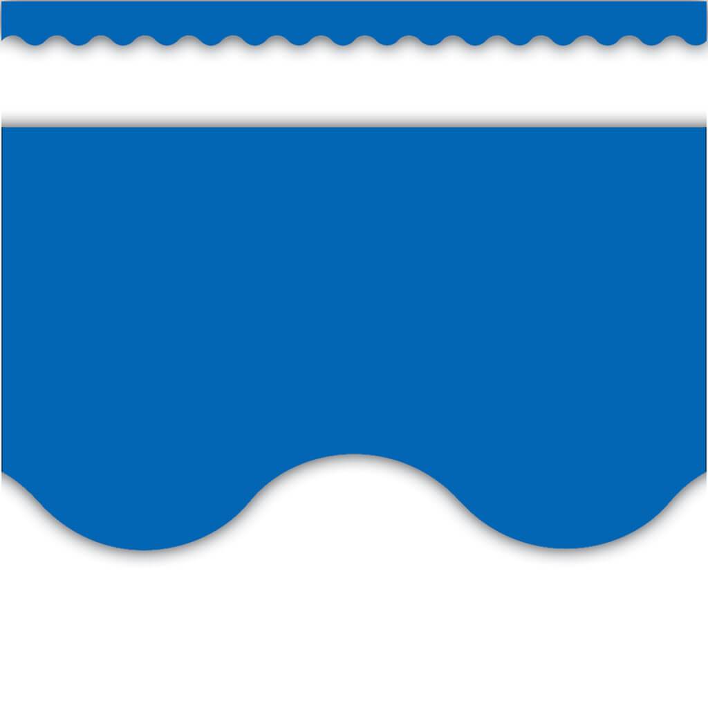 Scalloped Border Trim Blue