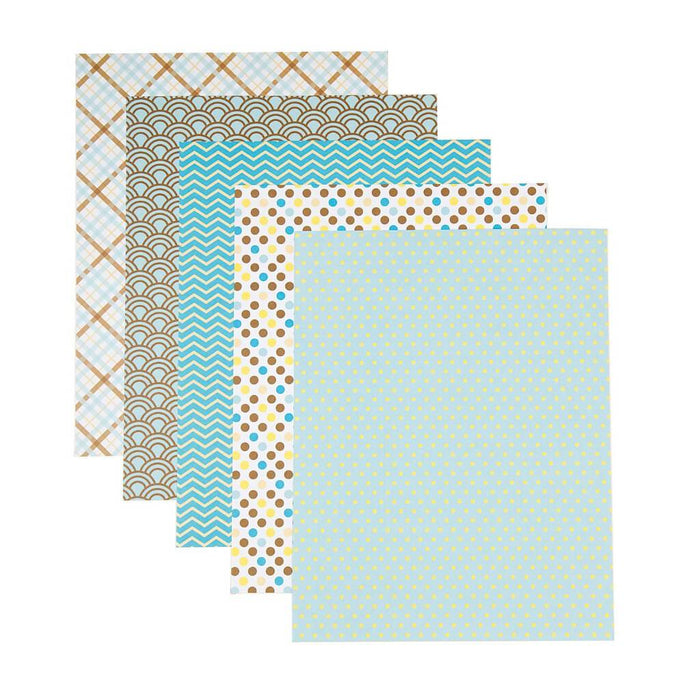 CARDSTOCK PRINTED PAPER 25PCS BEACHSIDE PRINTS 8.5X11IN 