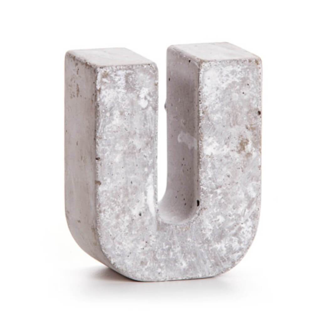 CEMENT LETTER U 3.125IN 