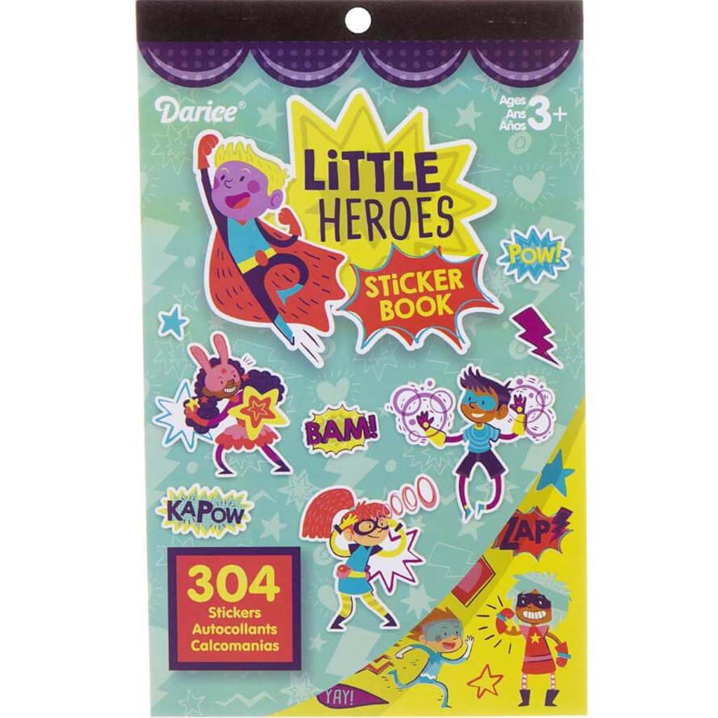 STICKER BOOK LITTLE HEROS 