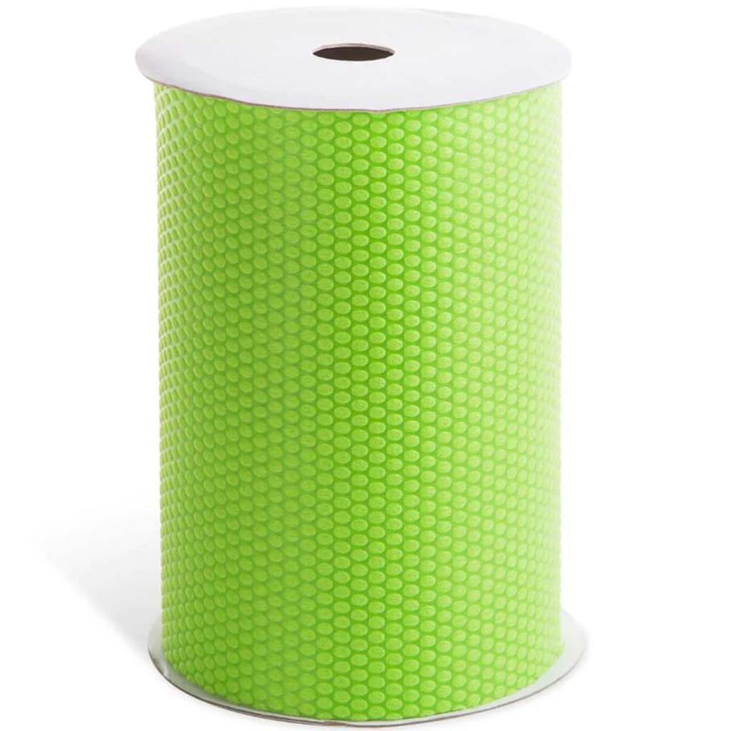 RIBBON EMBOSSED DOT LIME GREEN 6IN X 1YRD 