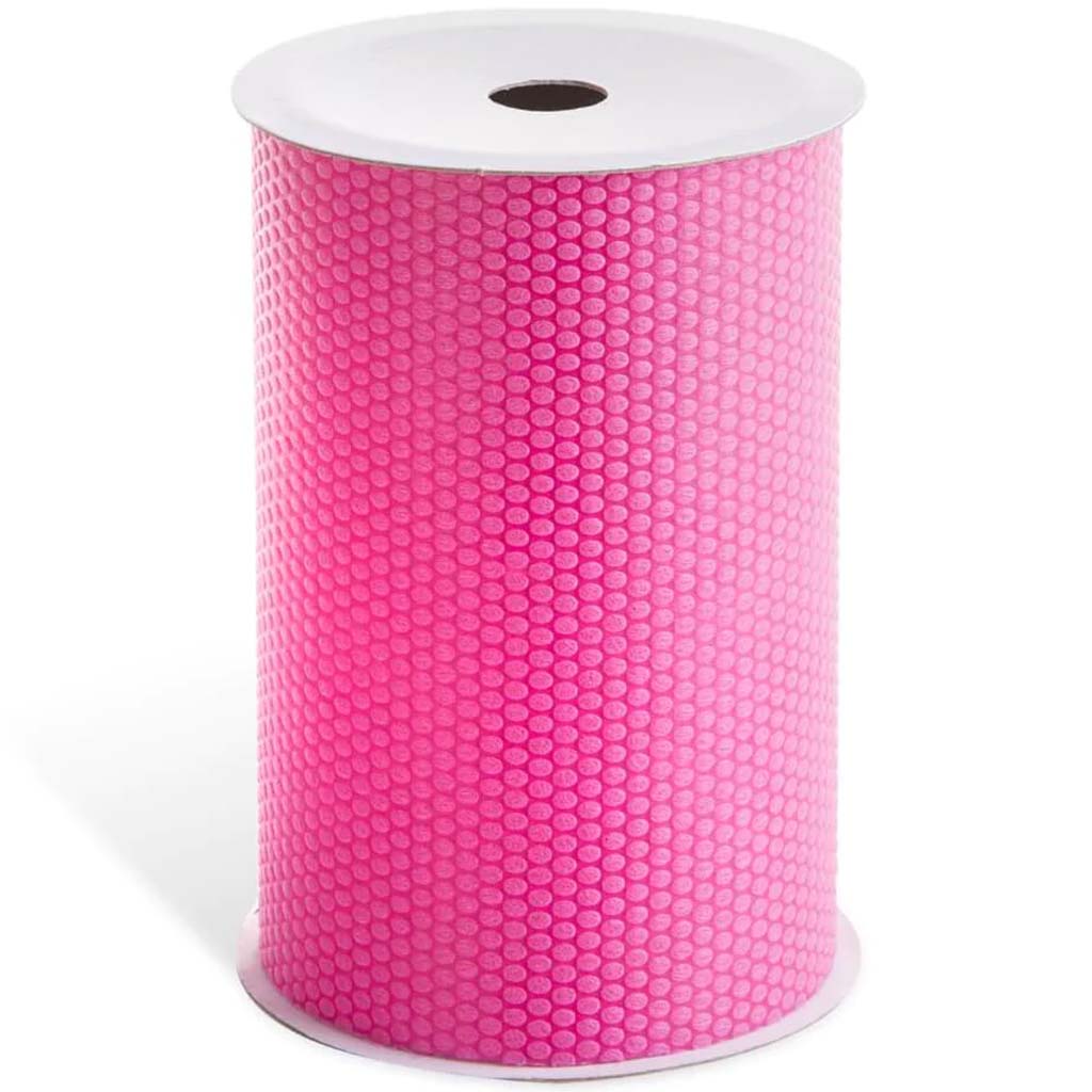 RIBBON EMBOSSED DOT PINK 6IN X 3YRDS 