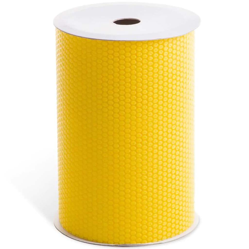 RIBBON EMBOSSED DOT YELLOW 6IN X 1YRD 