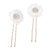 David Tutera™ Bridal Hair Pins: Gold Flower w/Rhinestones & Netting, 2 pieces